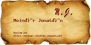 Molnár Jonatán névjegykártya