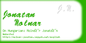 jonatan molnar business card